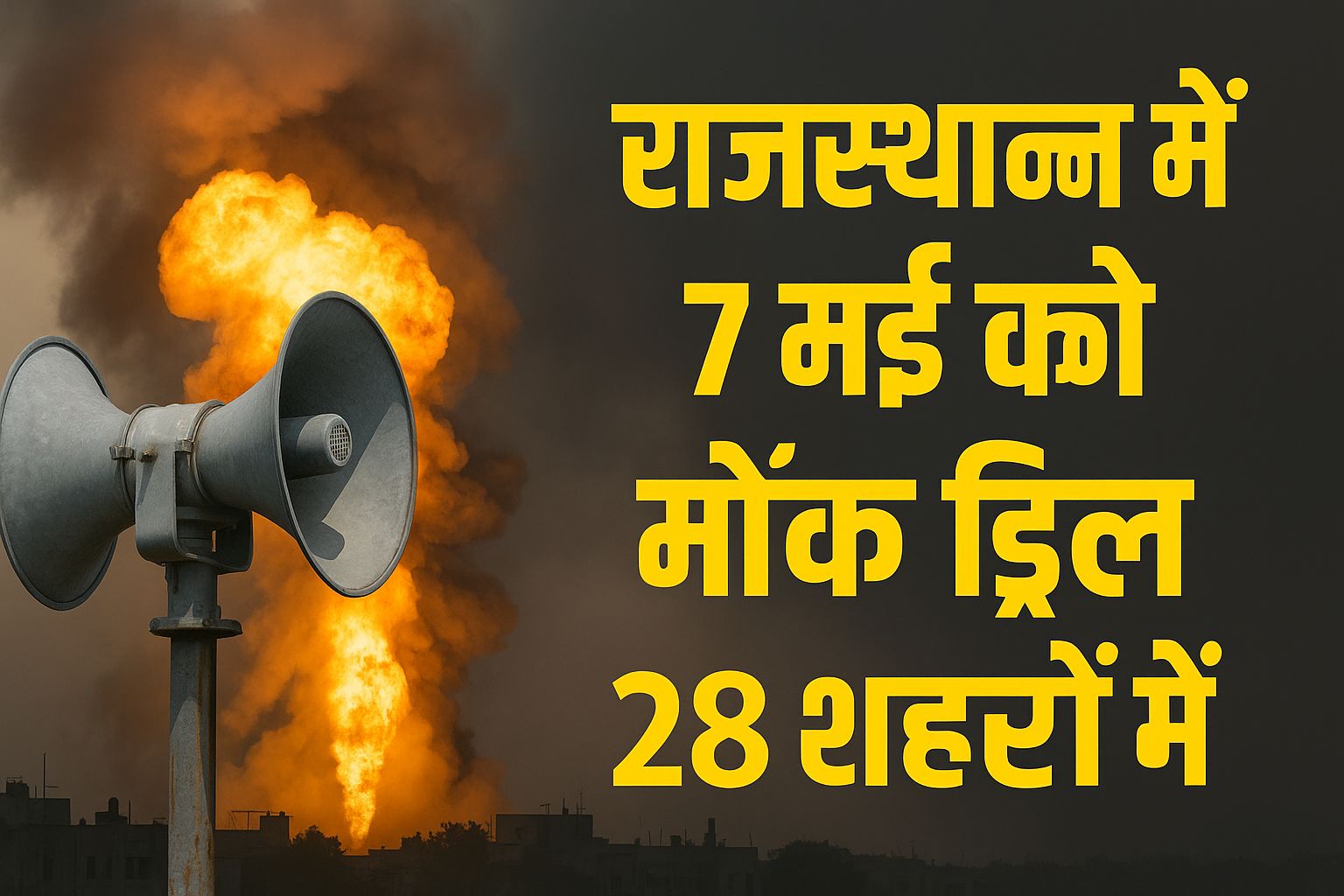 “राजस्थान में 7 मई को मॉक ड्रिल: 28 शहरों में ब्लैकआउट और सुरक्षा अभ्यास”