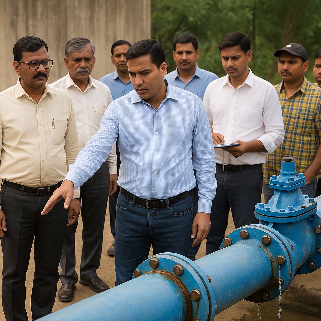 ब्यावर क्षेत्र में पेयजल आपूर्ति व्यवस्था का निरीक्षण, अवैध कनेक्शनों पर सख्त कार्रवाई के निर्देश 2025
